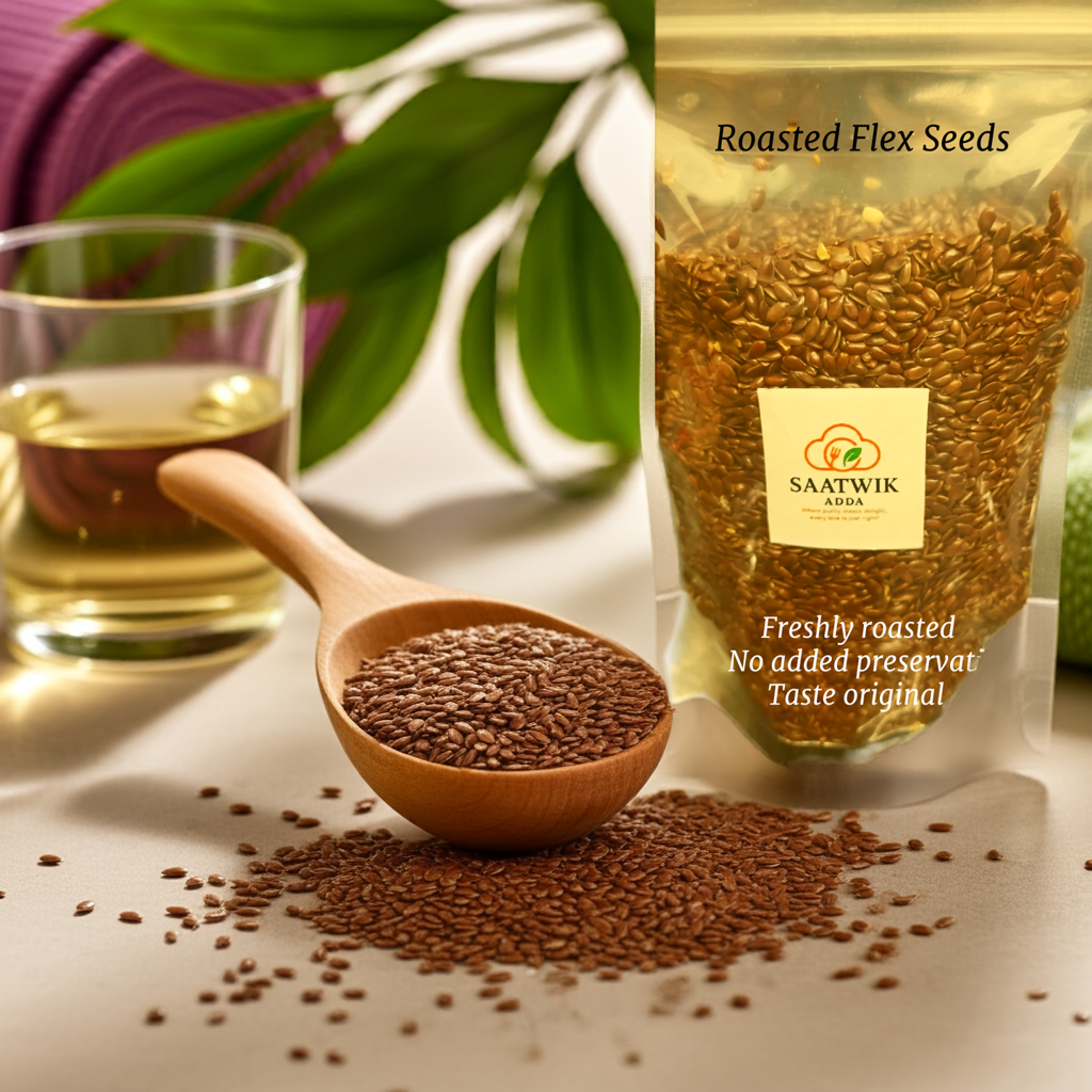 Buy Roasted Flax Seeds Online β Omega-3 Rich Superfood, Pure & Natural β Saatwik Adda