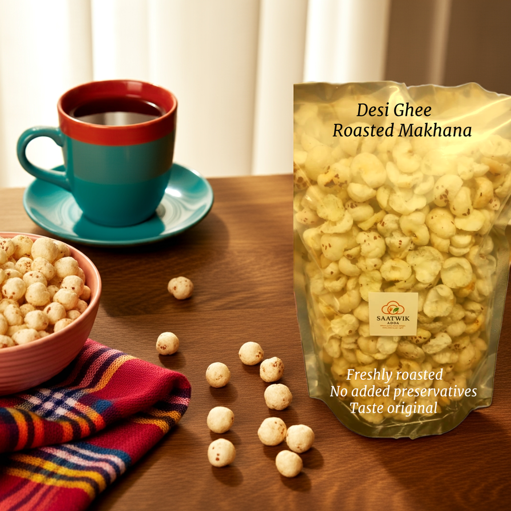 Premium Desi Ghee Roasted Makhana - Healthy Fox Nuts Snack