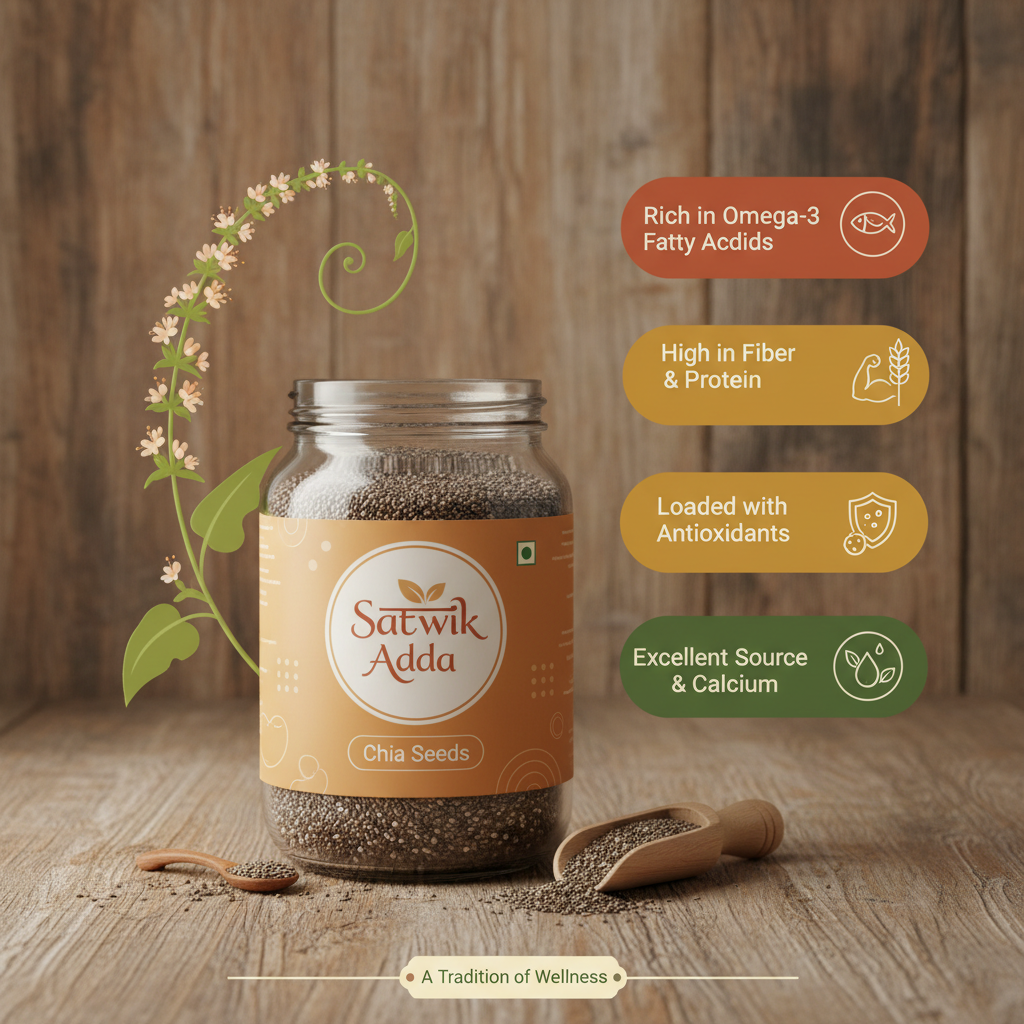 Buy Pure Chia Seeds Online – Superfood for Health & Wellness – Saatwik Adda