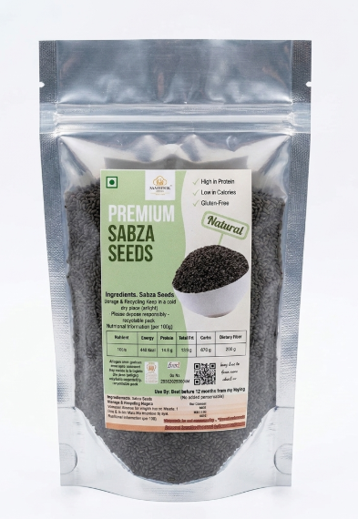 Saatwik Adda Pure Sabza Seeds | Sweet Basil Seeds | Natural & Refreshing | No Preservatives