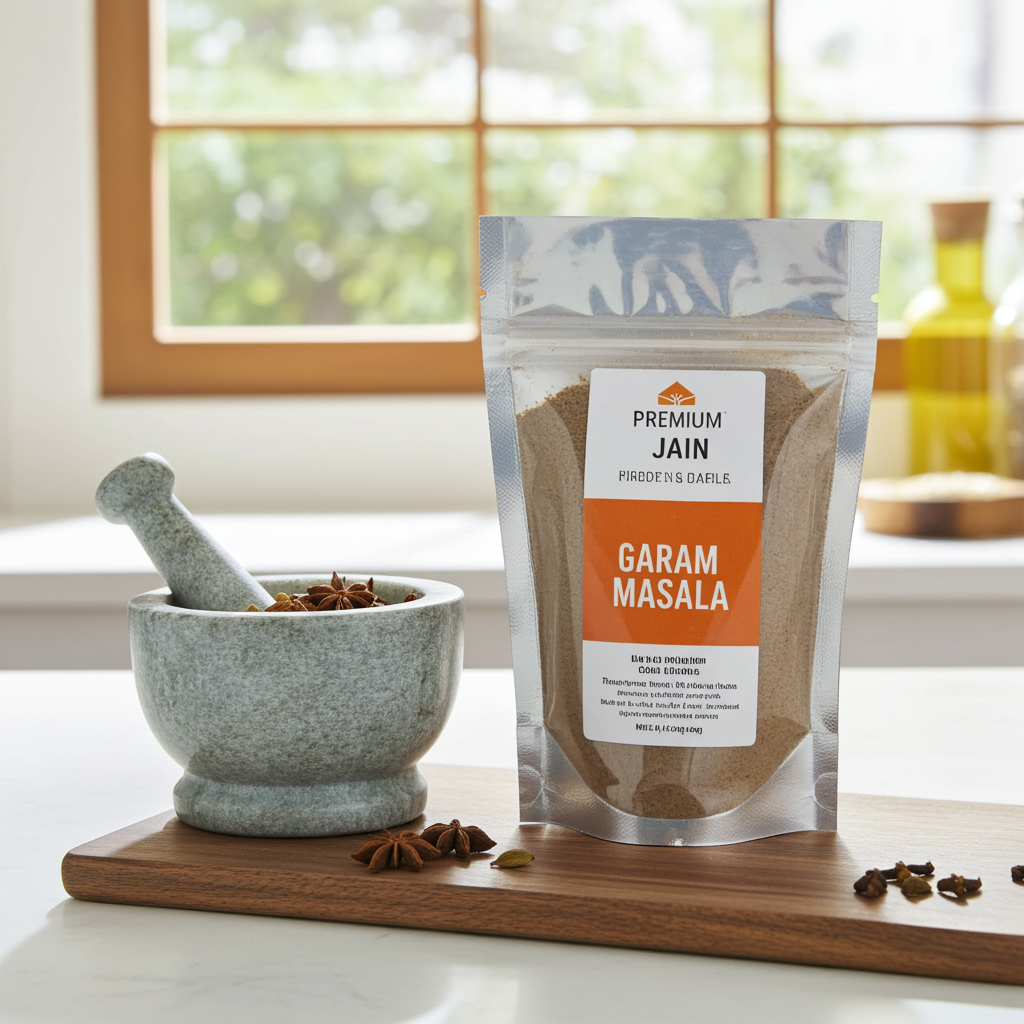 Premium Jain Garam Masala – 7 Rare Whole Spices, No Onion No Garlic | Saatwik Adda