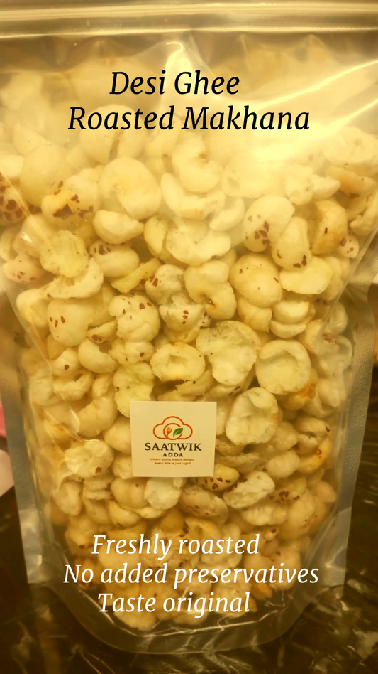 Premium Desi Ghee Roasted Makhana - Healthy Fox Nuts Snack
