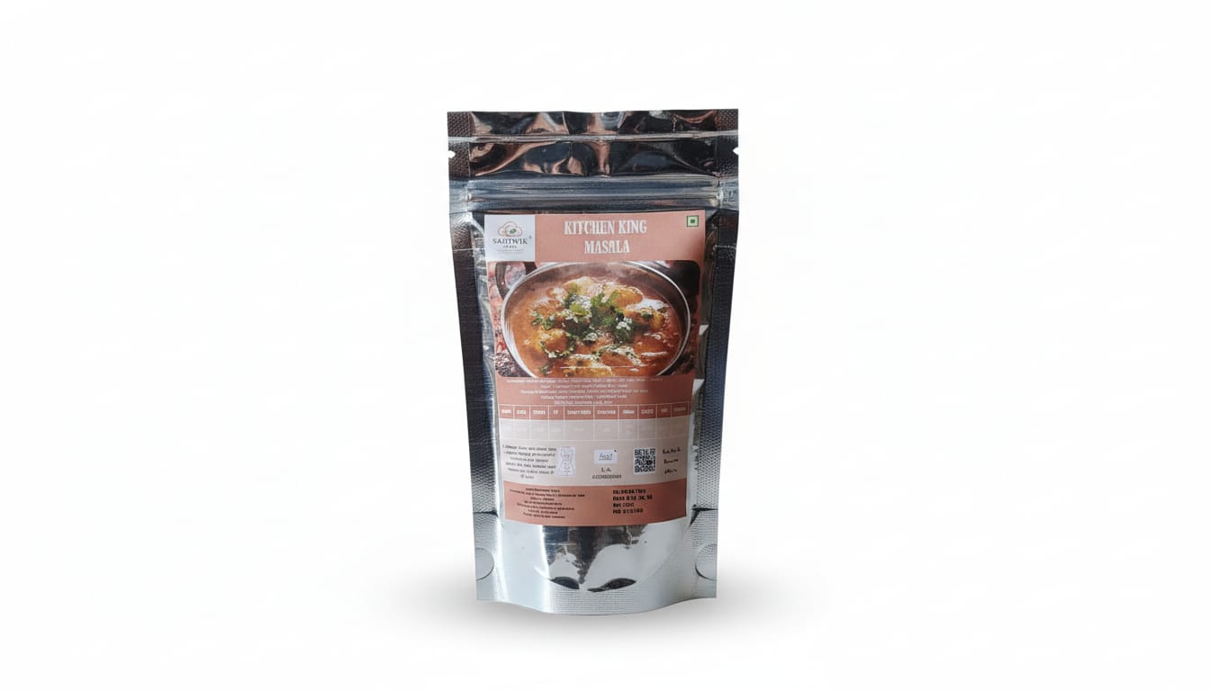 Buy Premium Kitchen King Masala Online – All-Purpose Spice Blend, 100% Vegetarian – Saatwik Adda