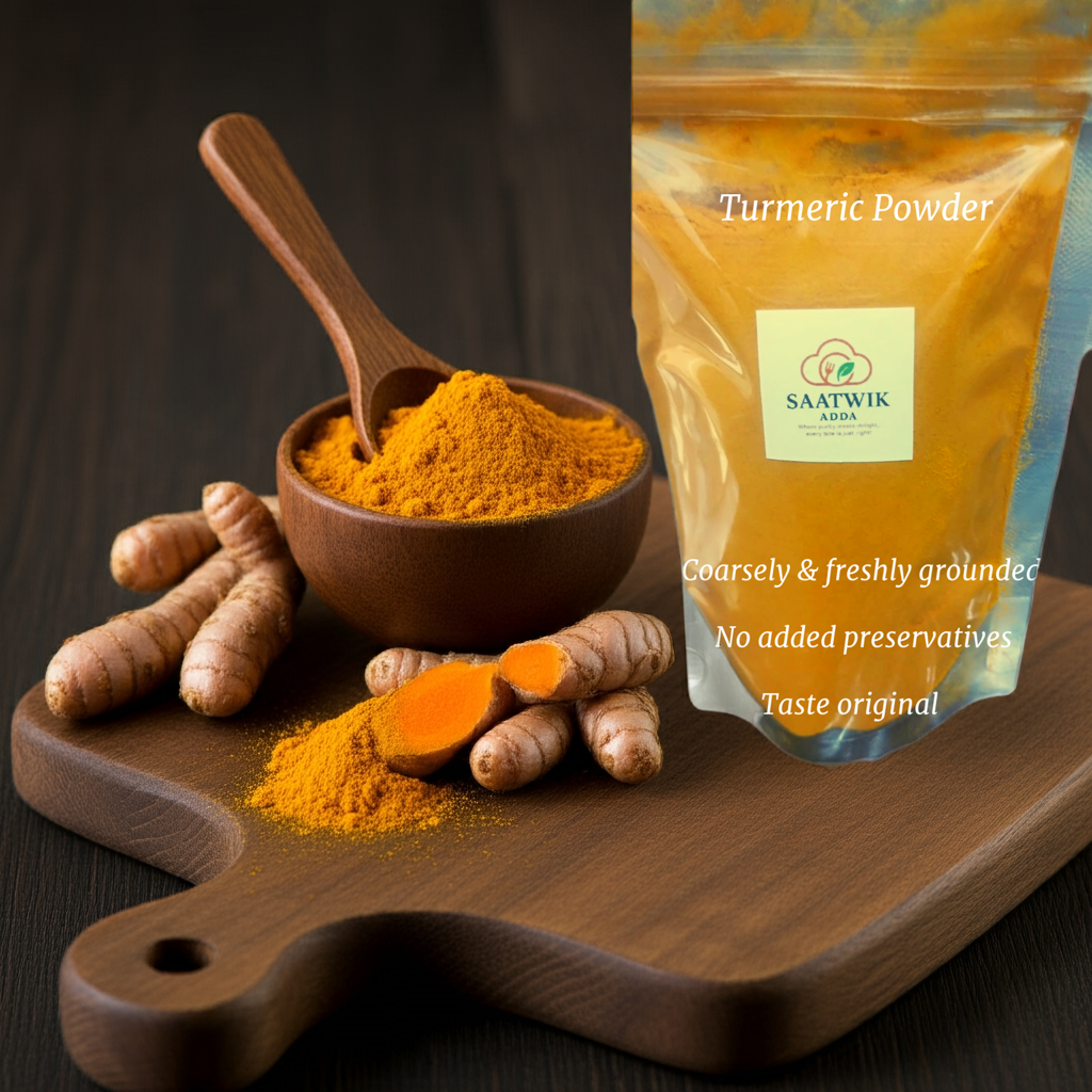 Pure Turmeric Powder - Fresh Ground Haldi (No Fillers)