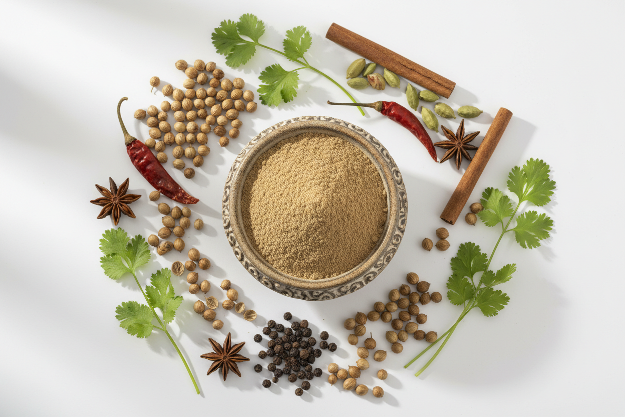 Coriander Powder Flat Lay