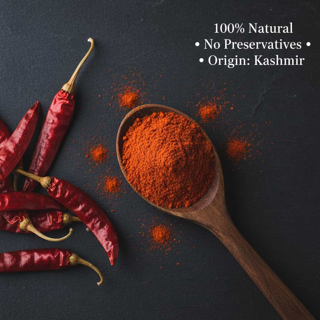 Kashmiri Red Chilli Powder Spoon Shot
