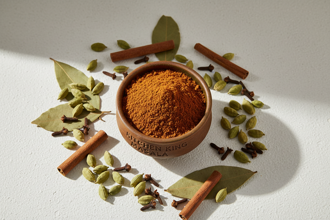 Kitchen King Masala Flat Lay