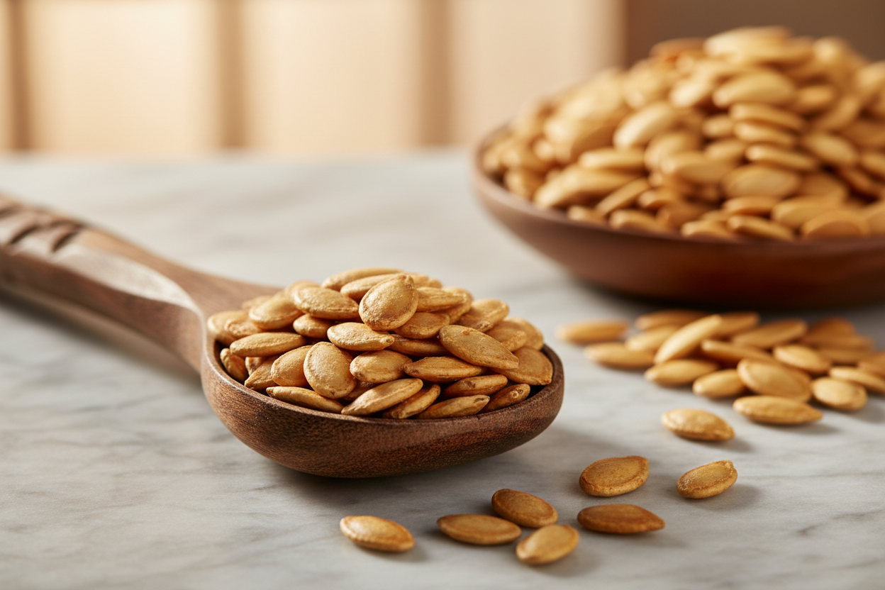 Roasted Melon Seeds Close-up