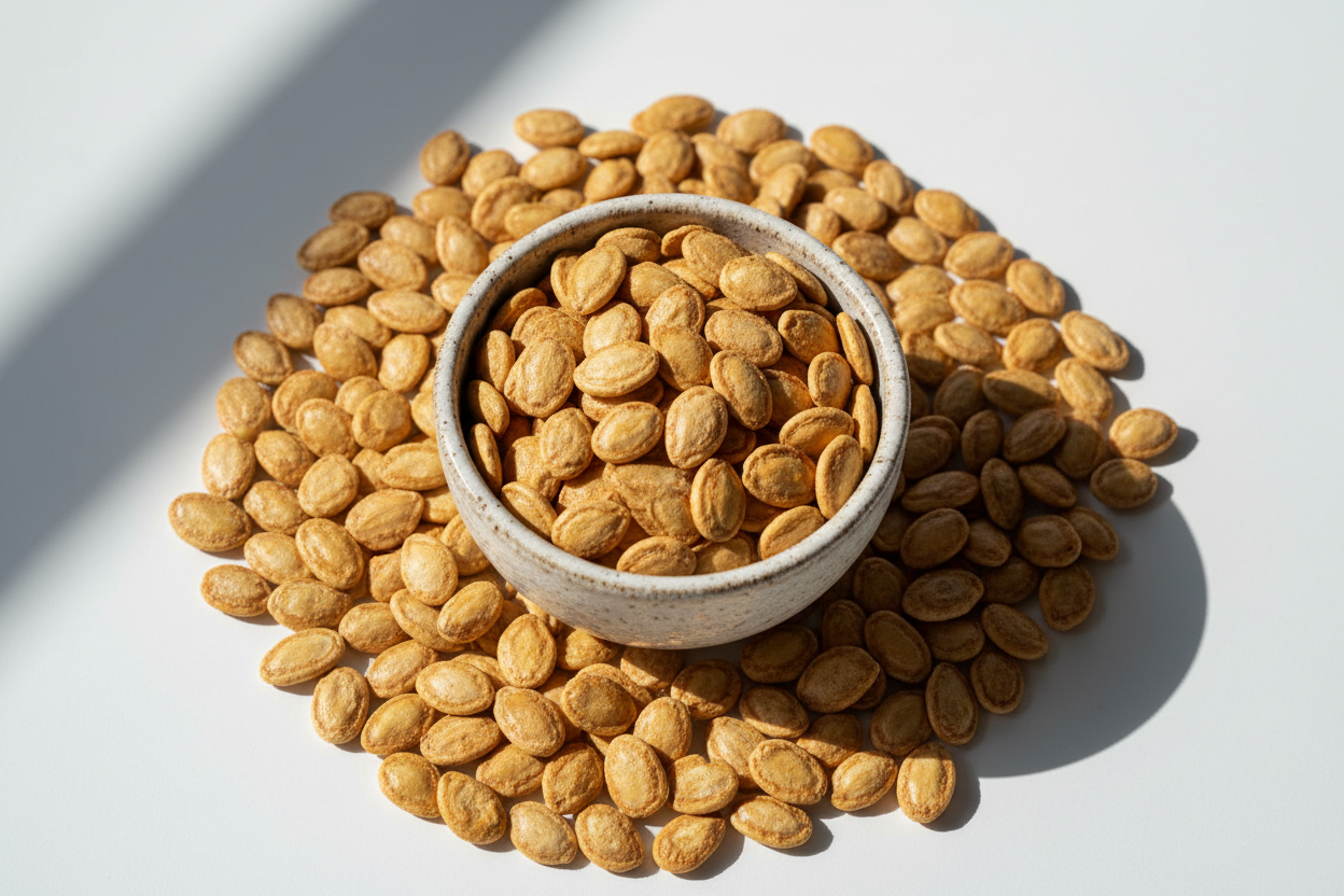 Roasted Melon Seeds Flat Lay