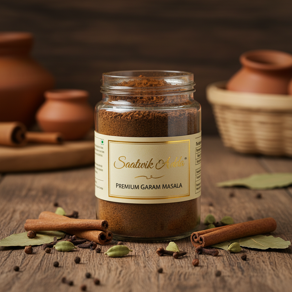Saatwik Adda Garam Masala in Glass Jar