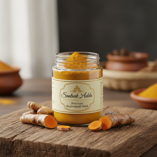Saatwik Adda Nizamabad Haldi Powder in Glass Jar
