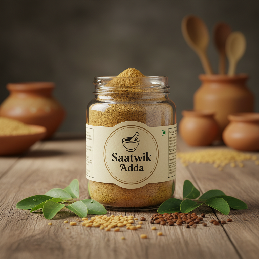 Saatwik Adda Roasted Methi Powder in Glass Jar